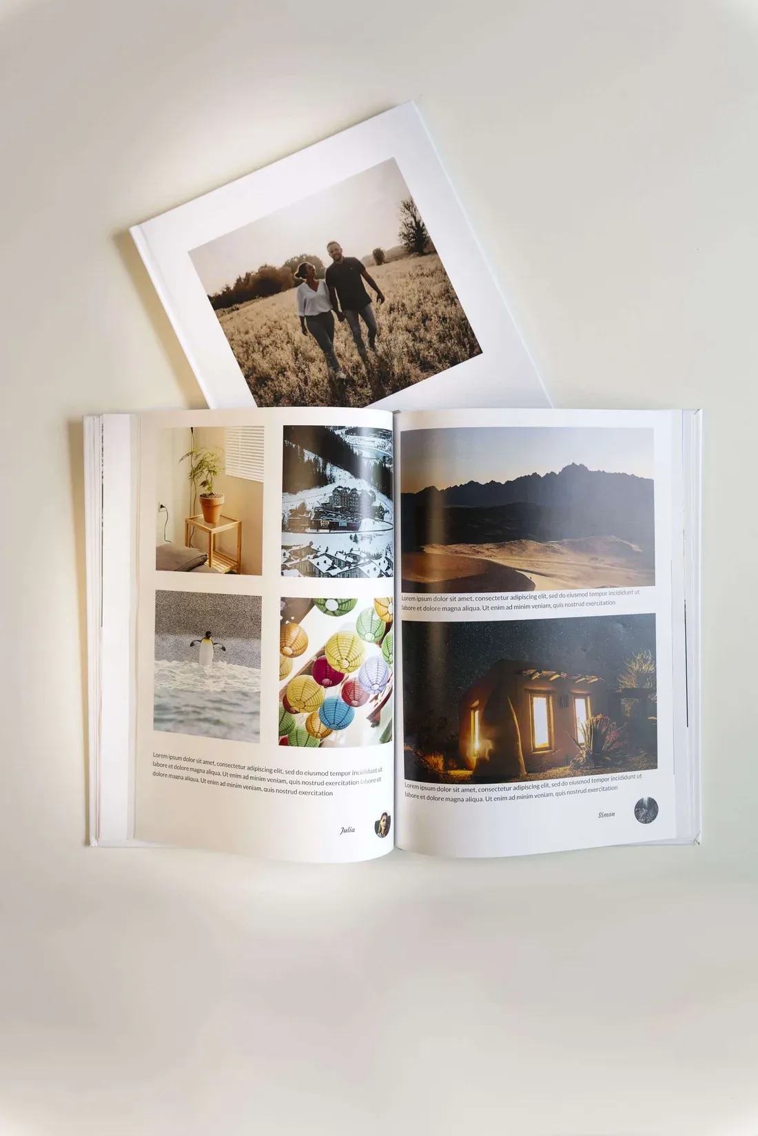 Livre photo collaboratif — Intérieur du livre